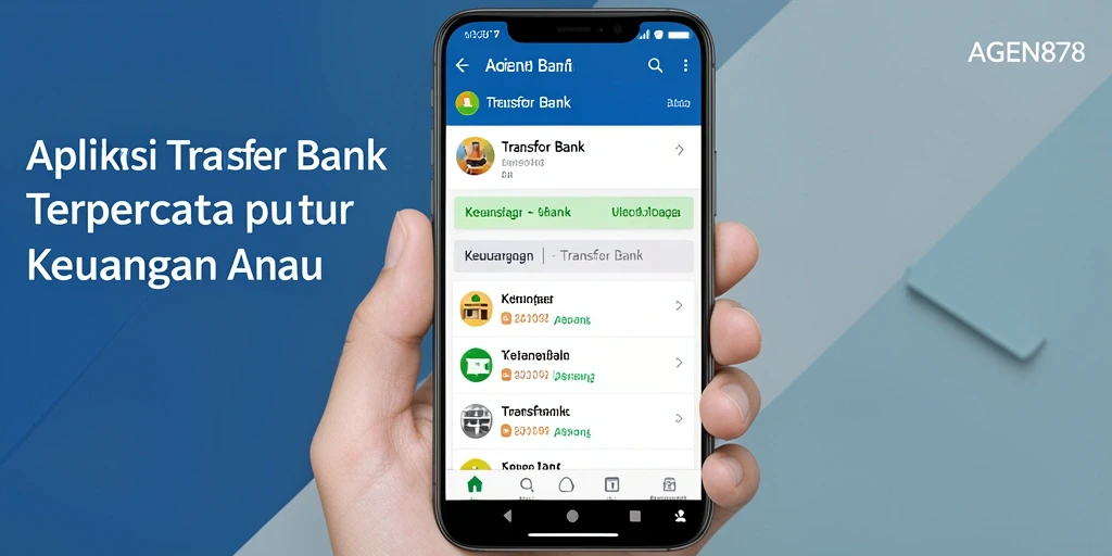Tampilan antarmuka sederhana dari aplikasi Transfer Bank AGEN878.
