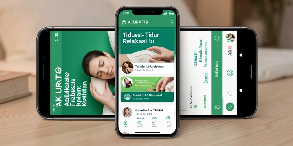 Tampilan antarmuka AKURAT79 yang menenangkan untuk tidur dan relaksasi.
