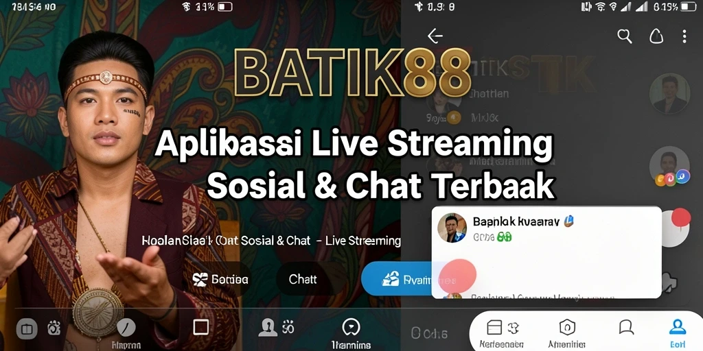 Antarmuka aplikasi BATIK88 yang menarik dan intuitif untuk Live Streaming.