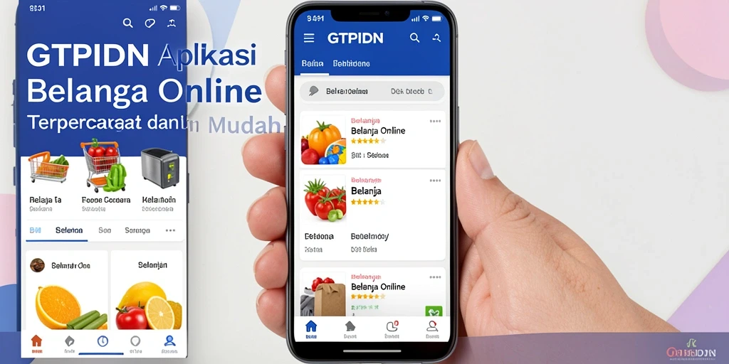 Tampilan antarmuka aplikasi GTPIDN untuk belanja online.