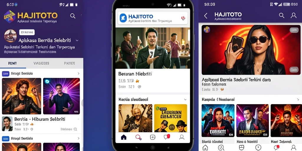 Tampilan utama HAJITOTO dengan berita selebriti terkini.