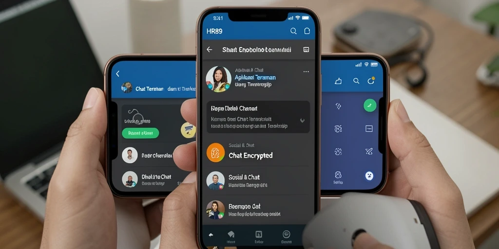 Tampilan antarmuka utama HR89 untuk chat terenkripsi.