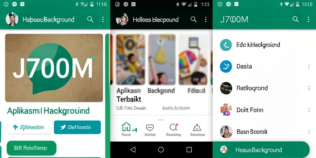 Tampilan antarmuka J200M yang mudah digunakan saat menghapus latar belakang foto.