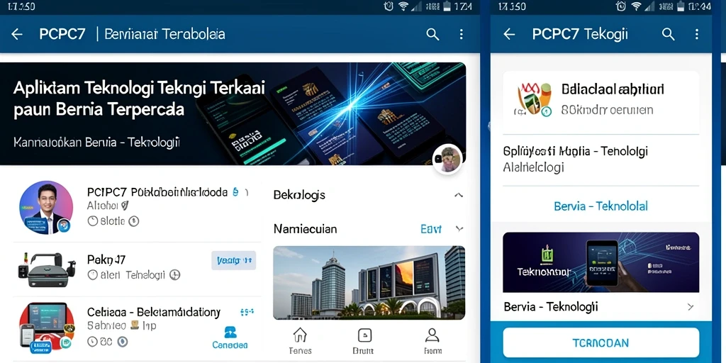Tampilan antarmuka aplikasi PCPC7 yang menarik dan modern.