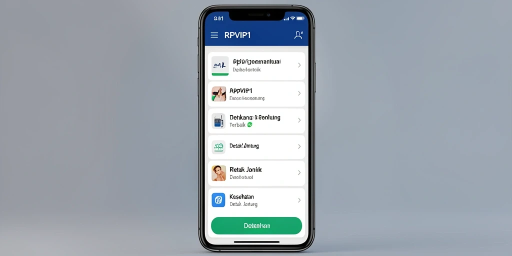 Antarmuka RPVIP1 menunjukkan fungsi pemantauan detak jantung secara real-time.