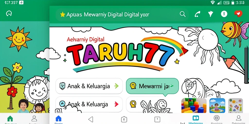 Screenshot utama TARUH777 menunjukkan antarmuka mewarnai yang intuitif dan menyenangkan.