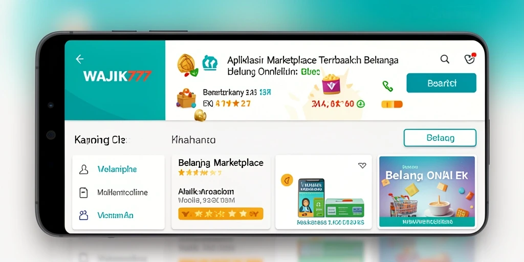 Antarmuka utama WAJIK777 menampilkan berbagai pilihan produk Marketplace.